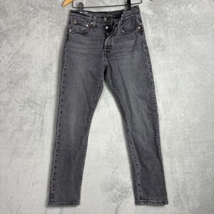 Levi's 501 Skinny‎ Jeans Women's Medium Wash Button Fly Straight Leg Size 25
